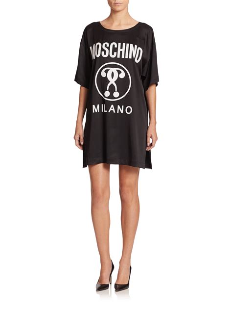 moschino black and white dress